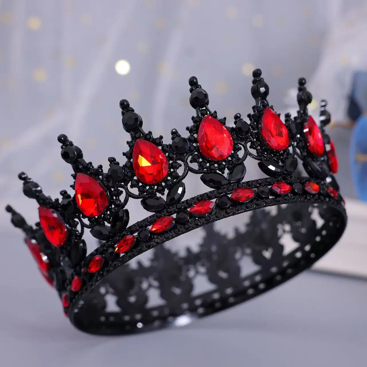 Hair Accessory European Fashion Princess Tiara Baroque Crystal Crown Wedding Pageant