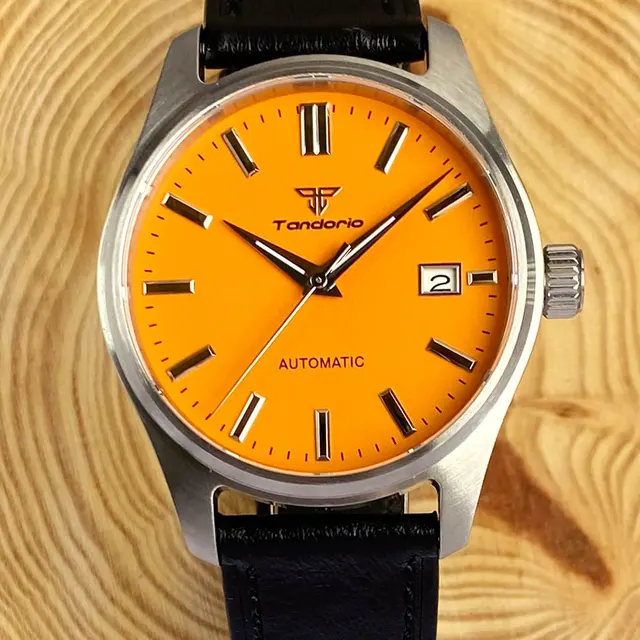 タンドリオ-男性用ステンレススチールウォッチ 自動巻き,nh35a タンドリオ-自動巻き時計 男性用 メンズ 発光ダイヤル 38mm