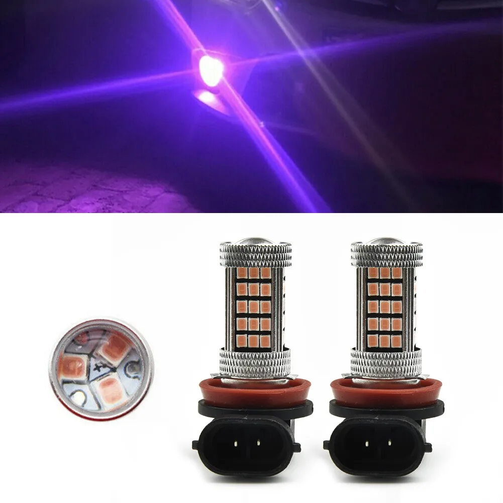 핑크 퍼플 LED 안개등, DRL 전구, 자동차 액세서리, 핑크 퍼플 LED 안개등, DRL 전구, H11, H8