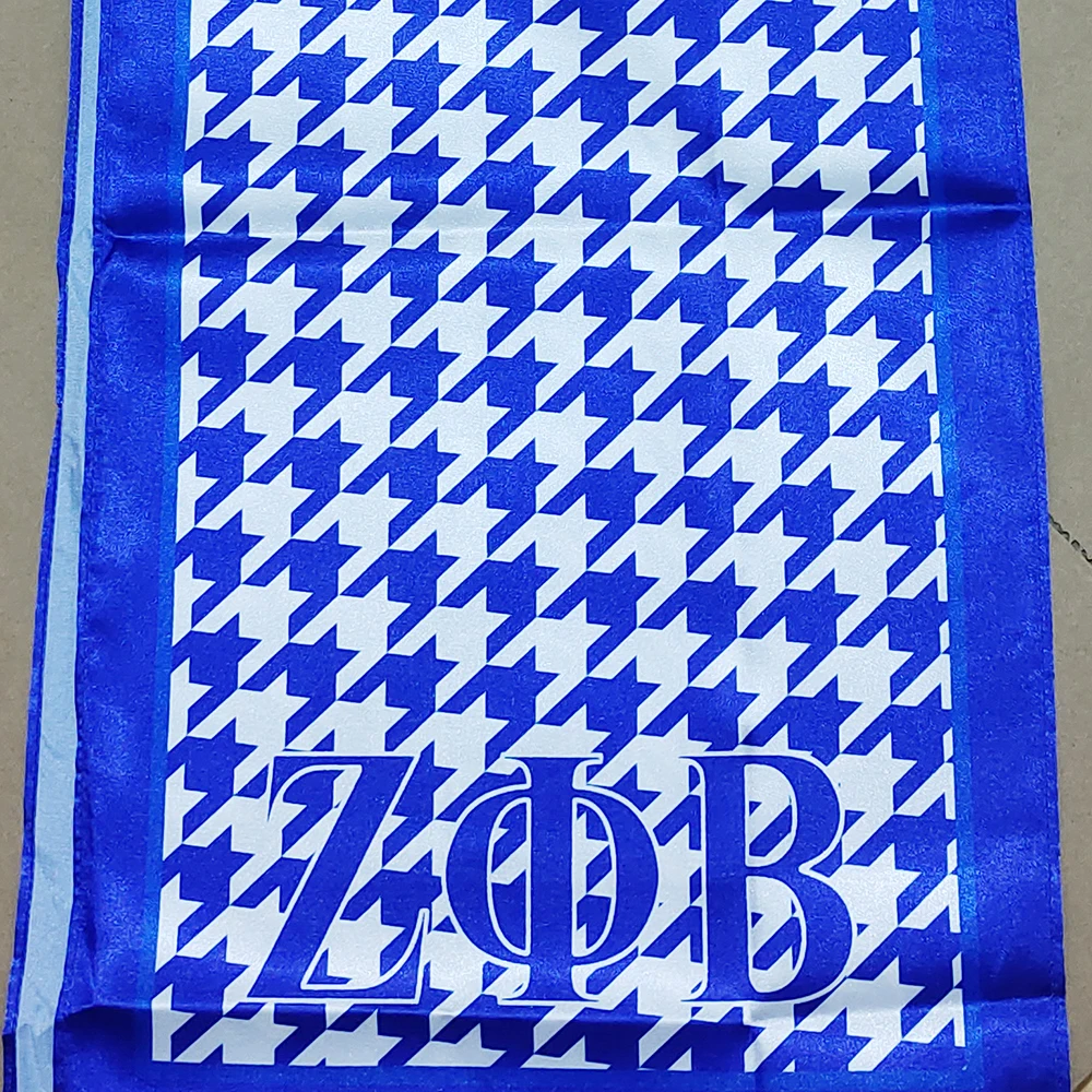 Blue ZETA PHI BETA Friendship Letter Dove Shield Long Scarf with Different Styles