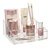 Clear Plastic Makeup Organizer Cosmetic Storage Box Makeup Brush Holder Stationery Storage Pen Holder Lipstick Display Stand 5