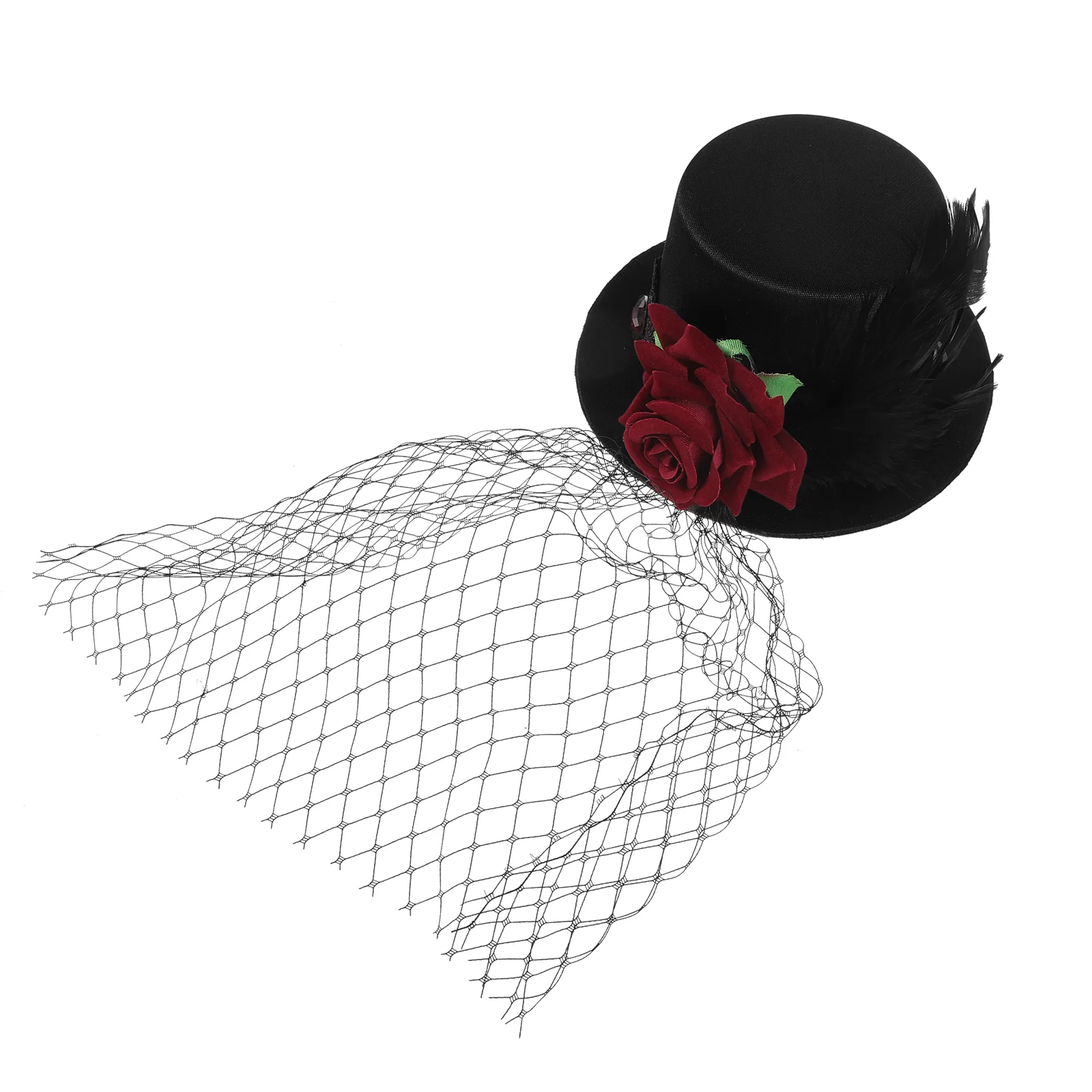 Vintage Style Womens Hat Adult Boys And Girls Halloween Party Decoration Decor Use Hat(Black)