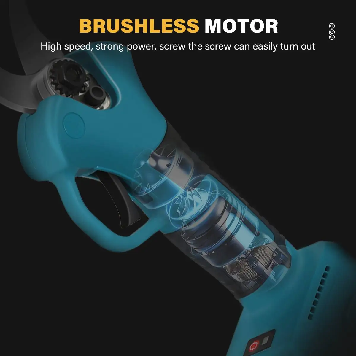 1300W Brushless Pruning Shear 30mm Cordless Electric Pruner for 18V Battery Garden Tree Branches