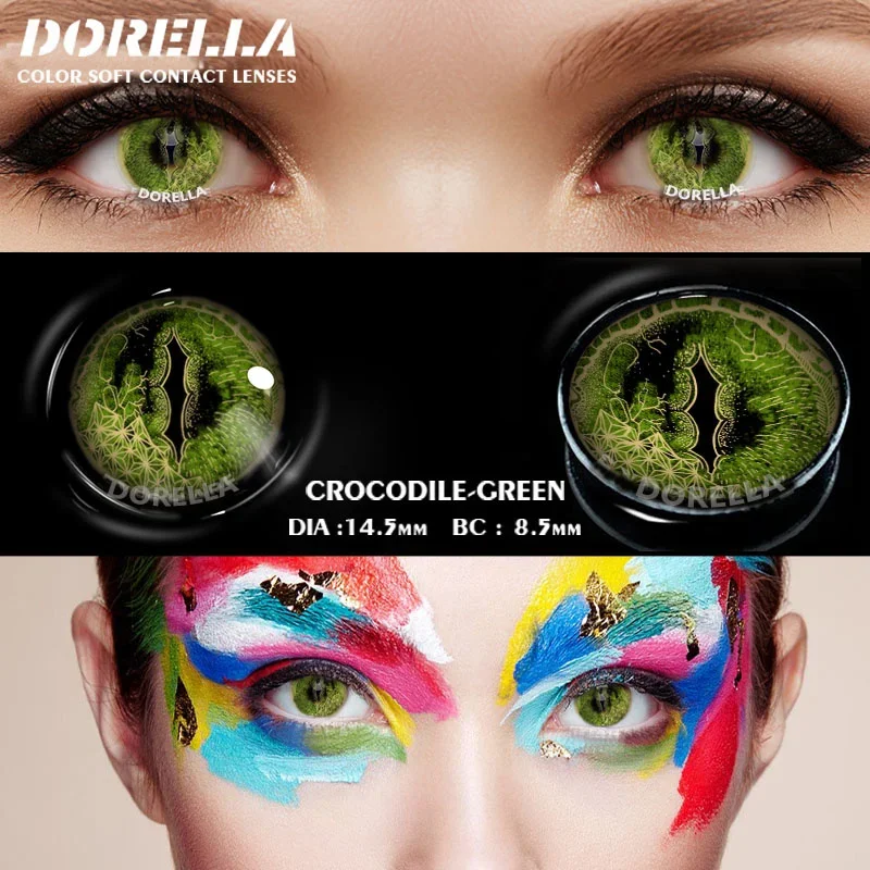Spooky White Mesh Blind Halloween Cosplay Contact Lenses
