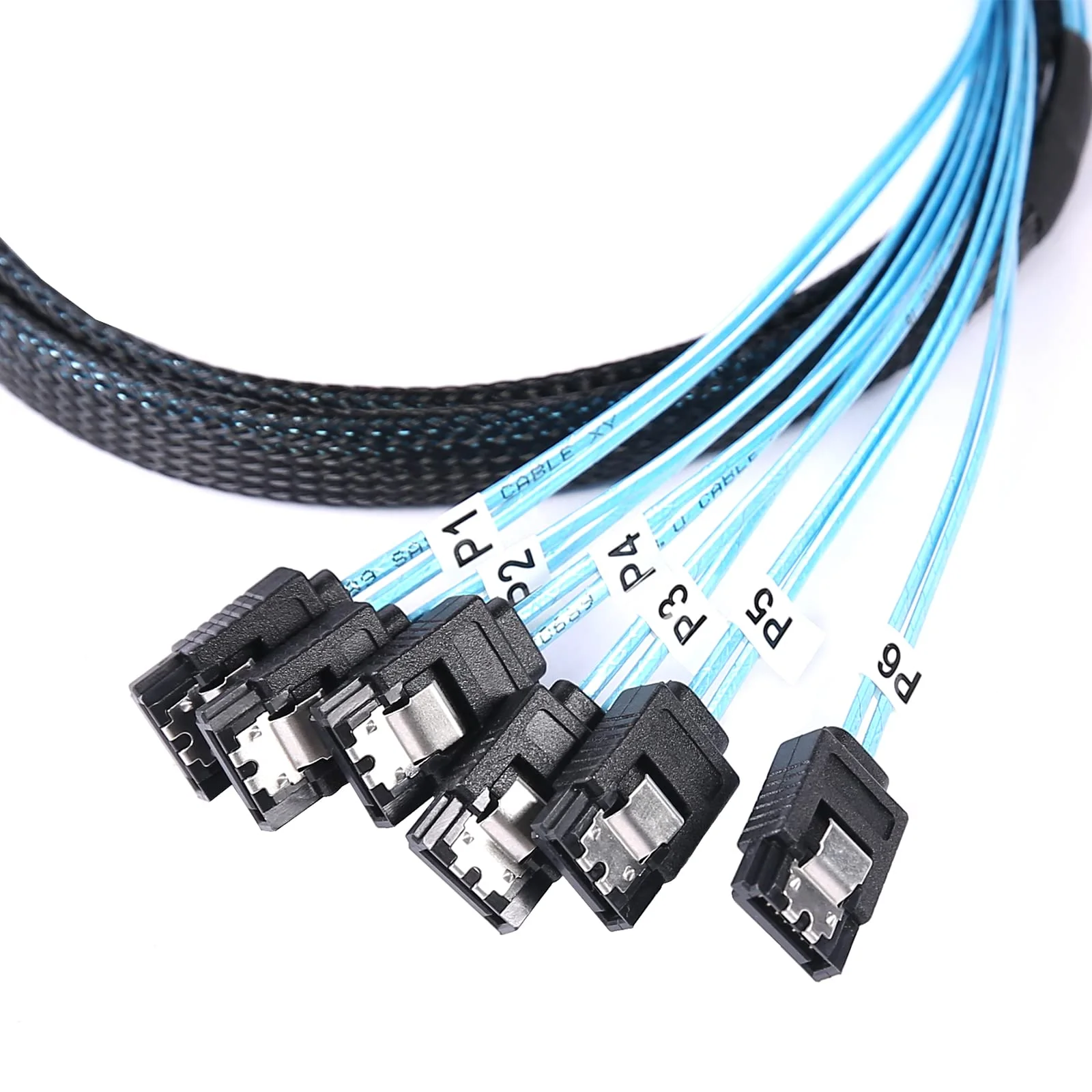 Conjunto Cabo Sata para Sata Portas Conjunto de Data Cabo Sata Pin para Sata Pinos Cabo Sas 6gbps Hdd Splitter Cabo para o Servidor Pcs - Imagem 4