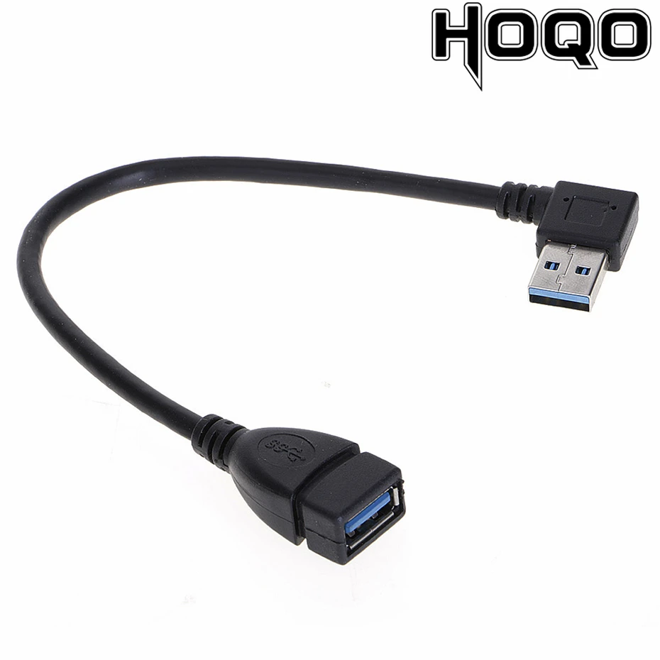 

Кабель-удлинитель USB 3,0, кабель для передачи данных под углом 90 градусов, USB штекер-гнездо, кабель для высокоскоростных испытаний 5 Гбит/с
