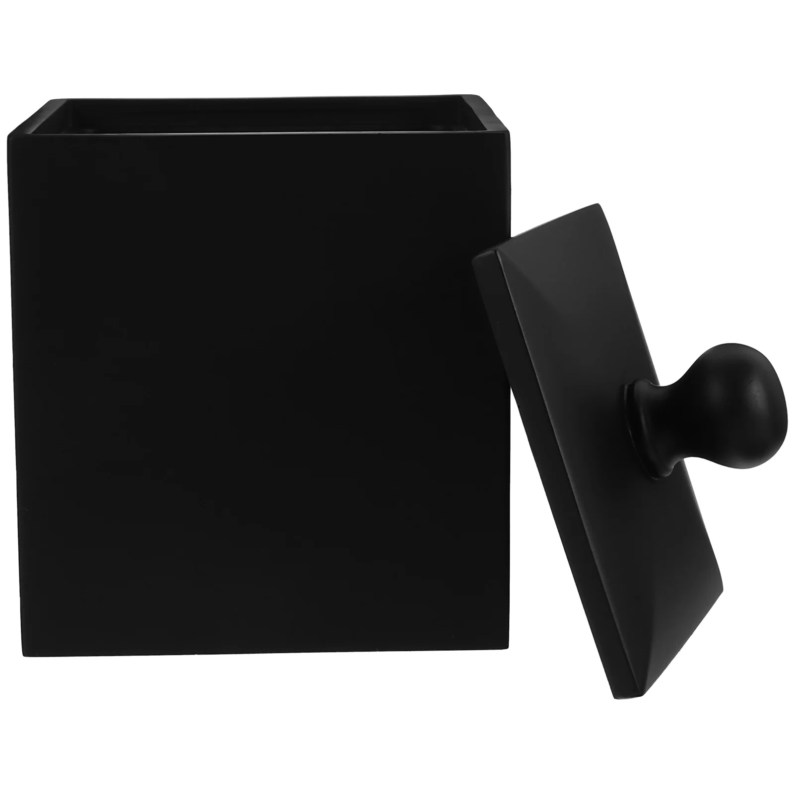 

Cotton Swabs Storage Box with Lid Toothpick Container Organizer Cotton Case for Home Daily Use (Black)