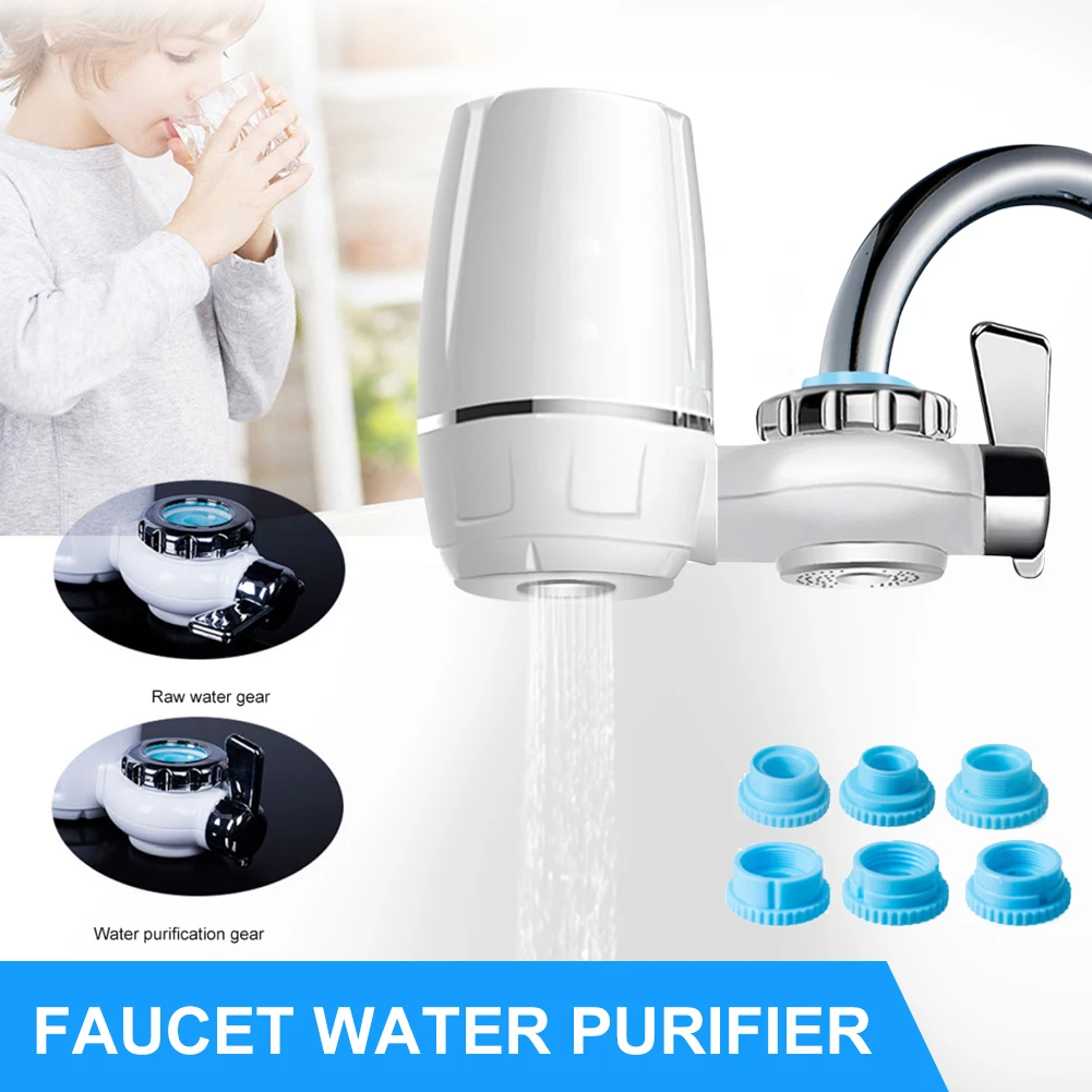 

Faucet Filter for Kitchen Sink Faucet Mount Water Filtration System for Tap Water Purifier 2 Modes Reduce Chlorine Hard Metal