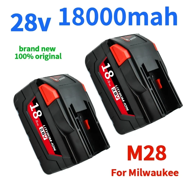 

Super new 28V 6.0Ah-18.0Ah M28 For Milwaukee battery Li-Ion Replacement Battery For Milwaukee 28V M28 48-11-2830 0730-20 Tool