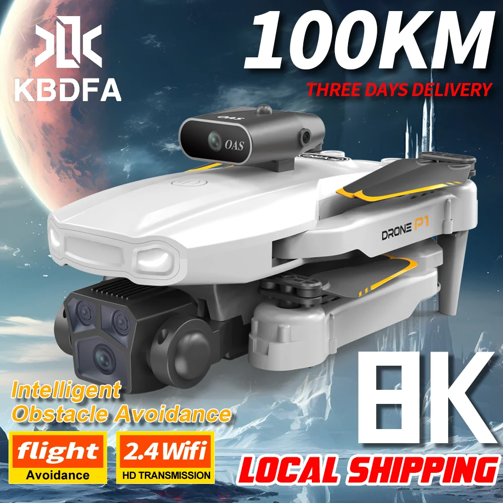 KBDFA P1 RC Drone Profesional Dual HD Camera Aerial Photography FPV Helicopters Obstacle Avoidance Foldable RC Quadcopter Toys drone quadcopter