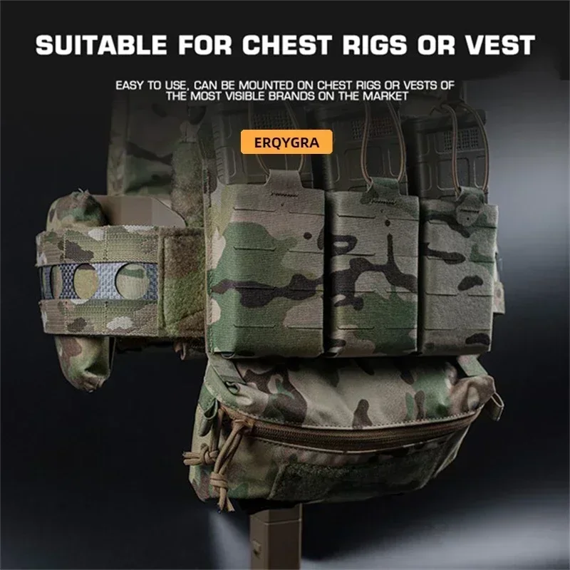 ERQYGRA Tactical Hunting Bag Chest Drop Pouch Vest Magazine Molle System Airsoft Paintball Accessories CS Shooting Equipment 2