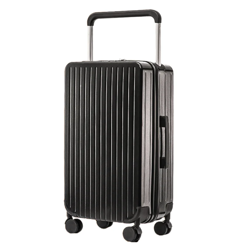 Middle mounted portable wide pull rod suitcase female small  large capacity travel box universal wheel 24 inch Password suitcase
