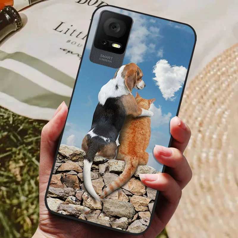 Black Silicone TPU Phone Cover with Soft Bumper Protection