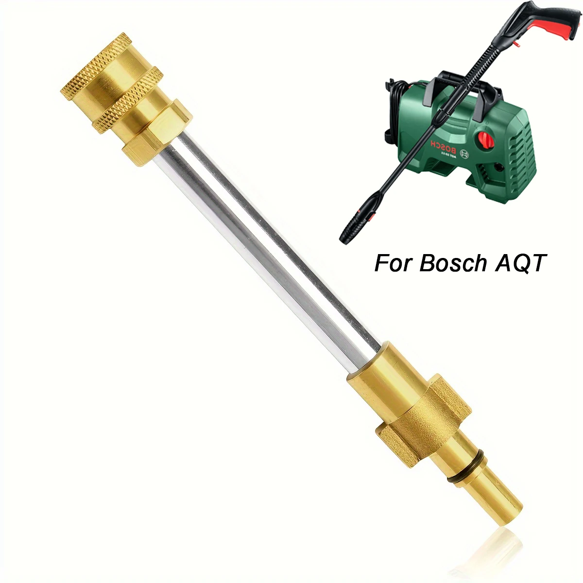 1pc high-pressure cleaning water gun adapter, 1/4 inch quick connect foam cannon adapter, 5 color nozzles, for Bosch AQT 4