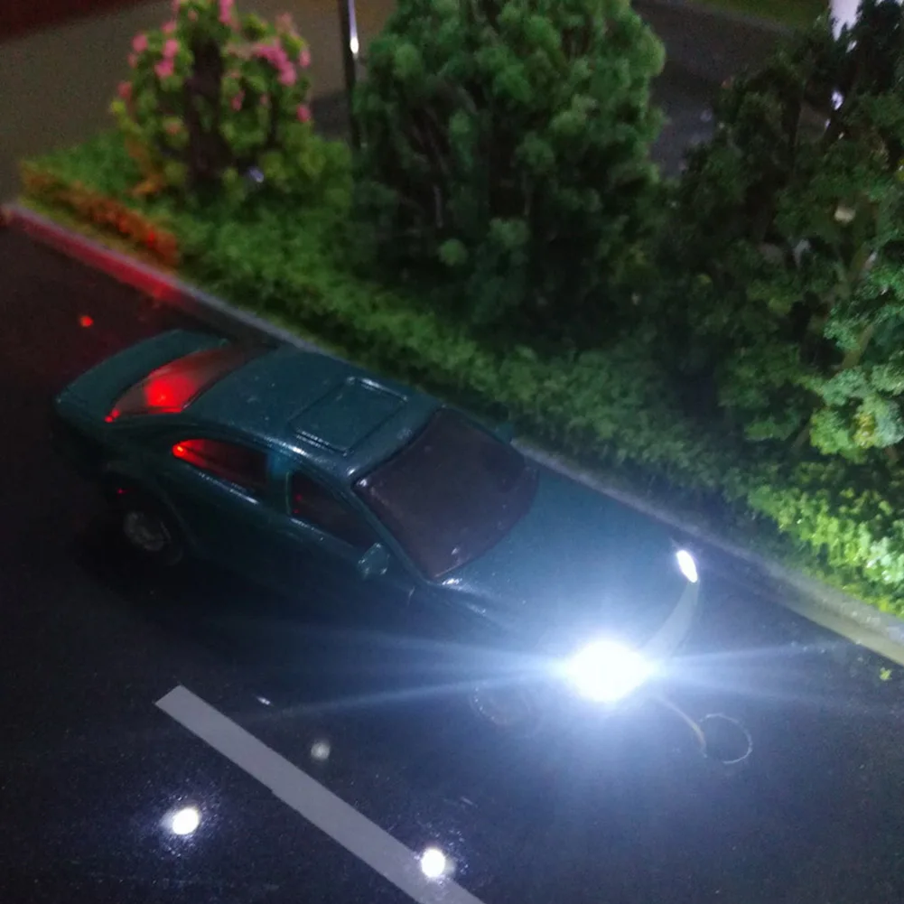 10Pcs Color Model Car Can Light Up N Scale Model Railway Scene Street Layout Building & Construction Toy Model Building 5