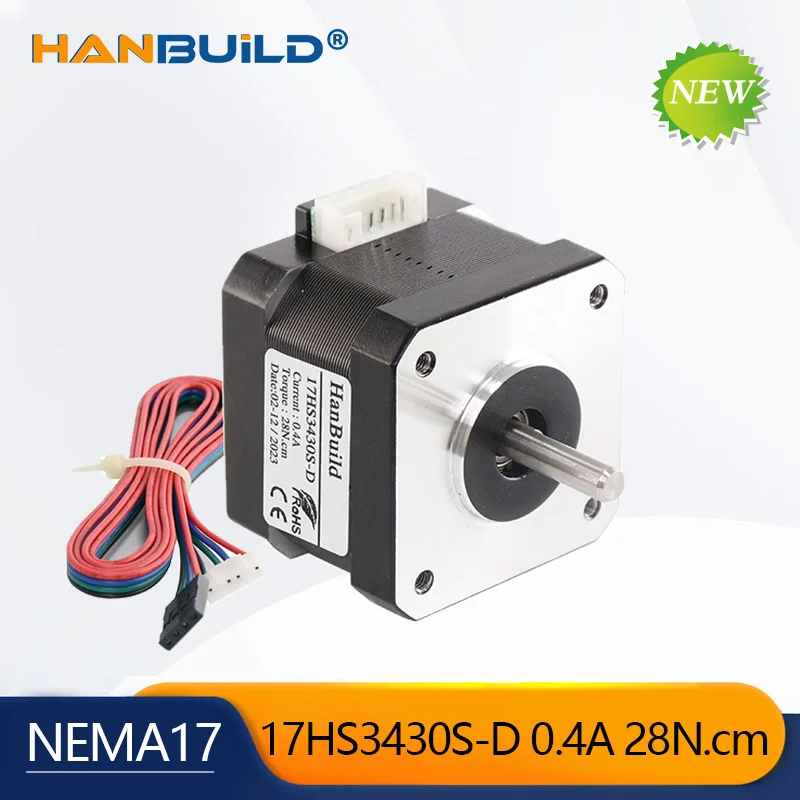 17HS3430S 42 stepper motor 4-Lead 0.4A 2800g.cm 34mm length for 3d Printer 12V Nema17 1PCS