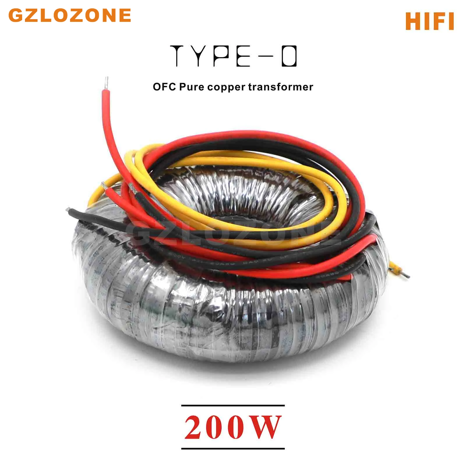 

115V/230V HIFI 200W Type-O Oxygen Free Copper 200VA OFC Pure Copper Transformer Out AC 6V--28V (Accept Custom)