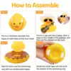 Car Duck Ornament Dashboard Decorations for Car Rubber Accessories with Sunglasses Hat Necklace Swim Ring and Mini Musical Instr 5