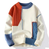 Thiened Men's Knitted Sweater Youthful Sle Base Layer Warmth Student Model Korean Trend Autumn Winter Faion Knitwear