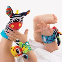 0~24 Months Baby Rattles Soft Plush Toys Foot Wrist Rattle Set Cartoon Newborn Development Educational Toys For Children 2