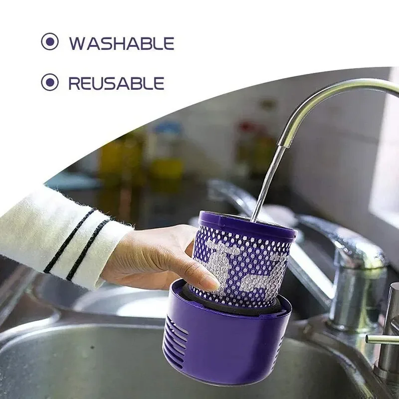 Vacuum Cleaner Filter For Dyson V10 US Version Washable Replacement HEPA Reusable