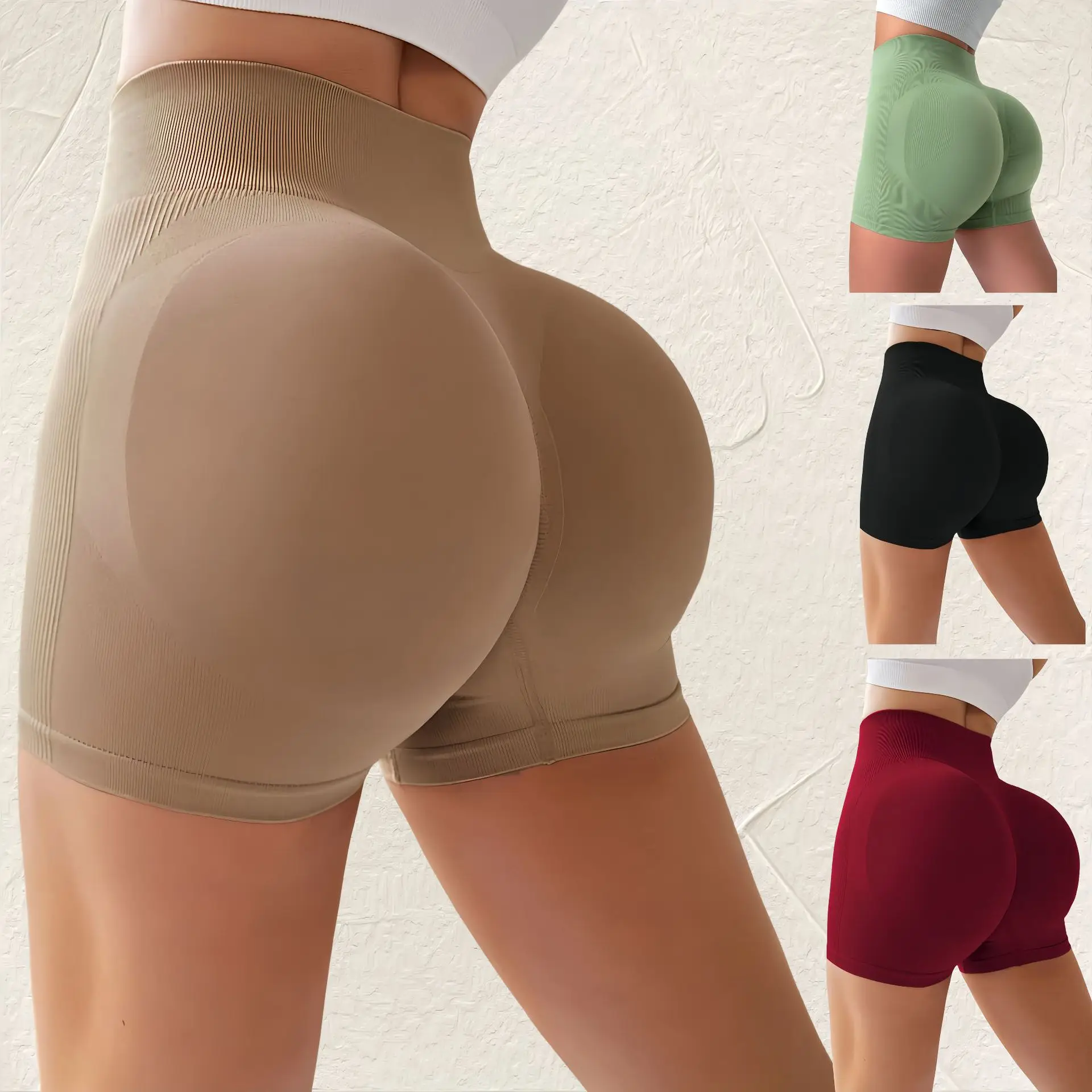 

Tie dye Seamless Fitness Shorts Women High Waist Push Up Shorts Gym Workout Sport Tights Pants Running Sexy Peach Yoga Shorts