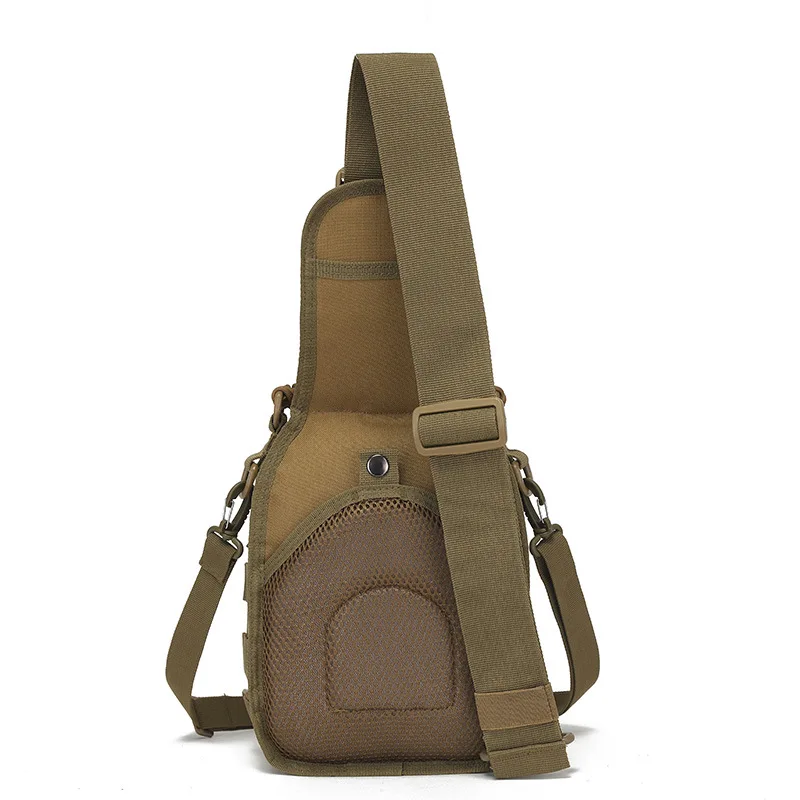 Single Shoulder Diagonal Straddle Outdoor Portable Riding Camouflage Outdoor Sports Small Chest Handbag Laser Punching Satchel
