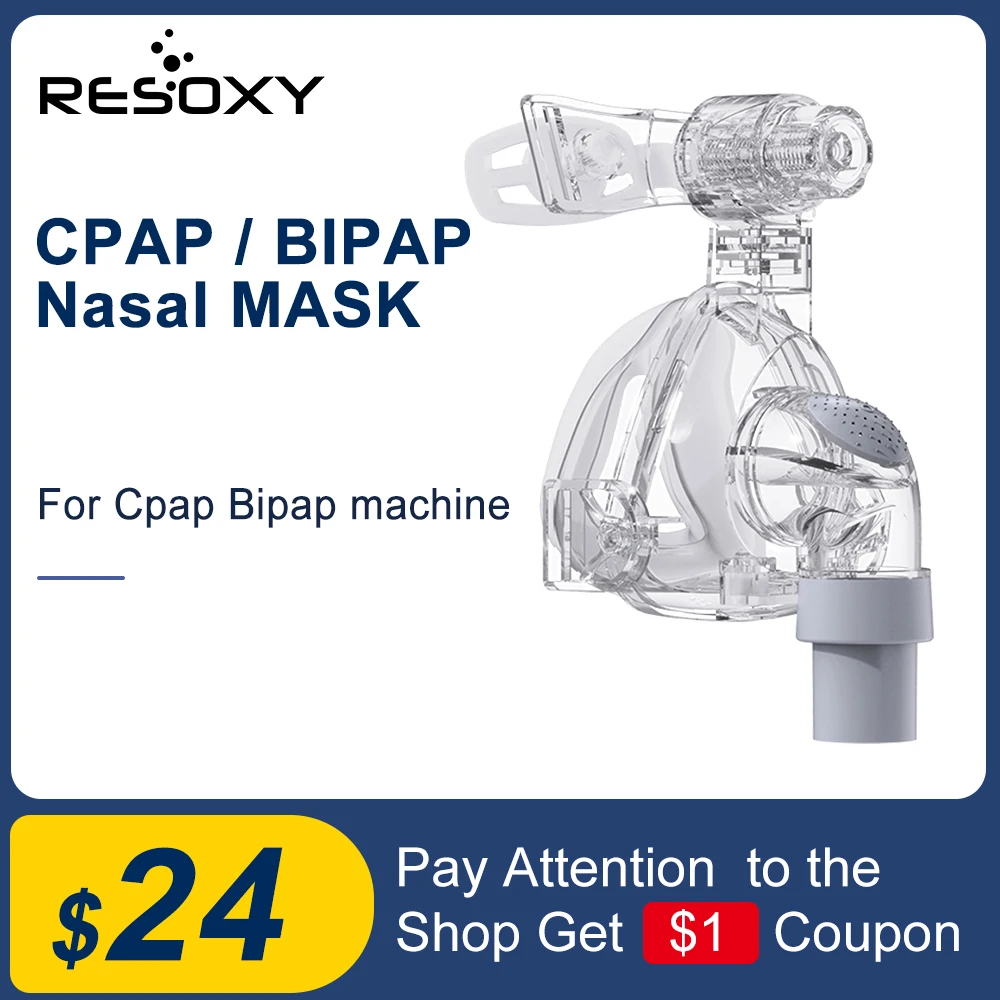 Resoxy Cpap Maschera Nasale S / M / Lsize Light Cpap Maschera Nasale Materiale Siliconico Comfort Maschera Nazal Per Auto Cpap Sleep Russare Apnea
