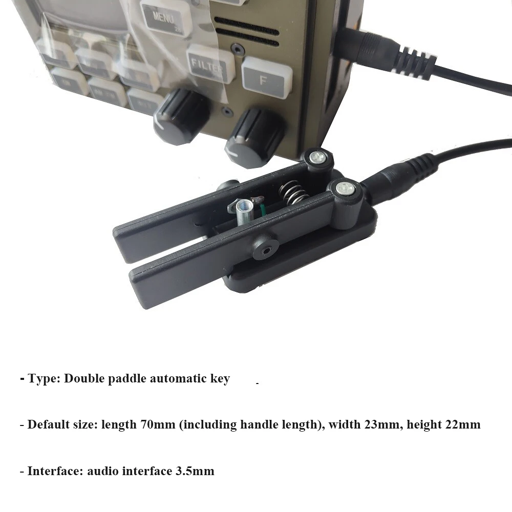 QU-7025 Portable Dual Paddle Automatic Key Shortwave Radio CW Morse Code Base Ma