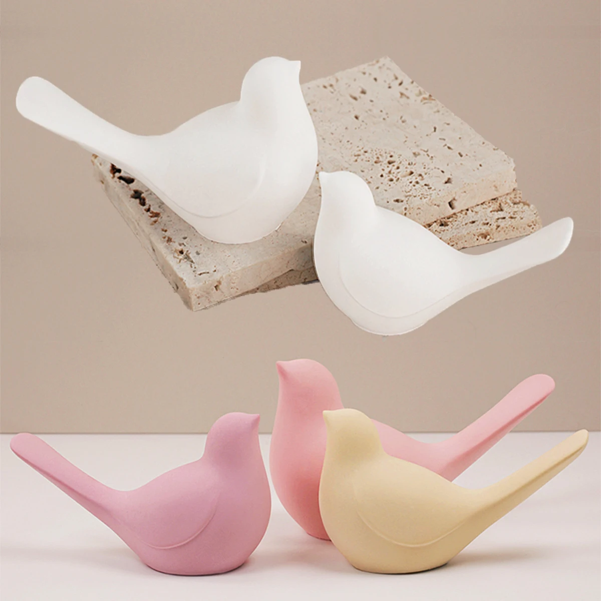 Stampi per candele 3D a forma di uccello, silicone, resina