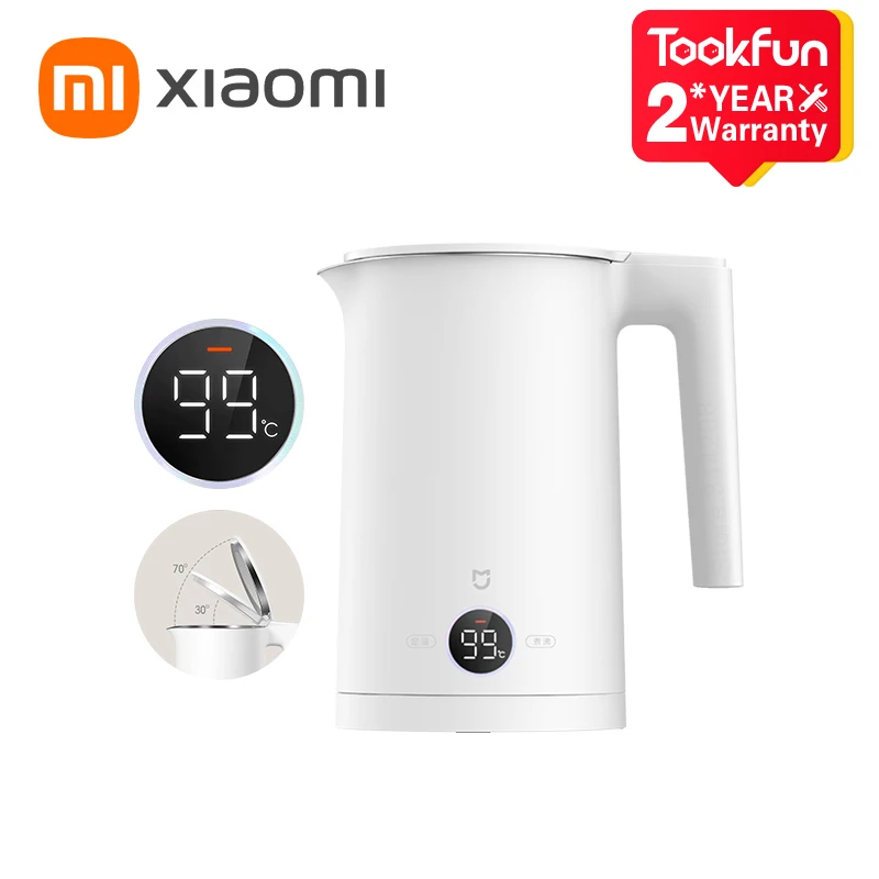 

Электрические чайники XIAOMI MIJIA P1 с постоянной температурой, бесшумная версия, 47 дБ (A), 1800 Вт, светодиодный дисплей, четыре термоса, режимы, водяные чайники