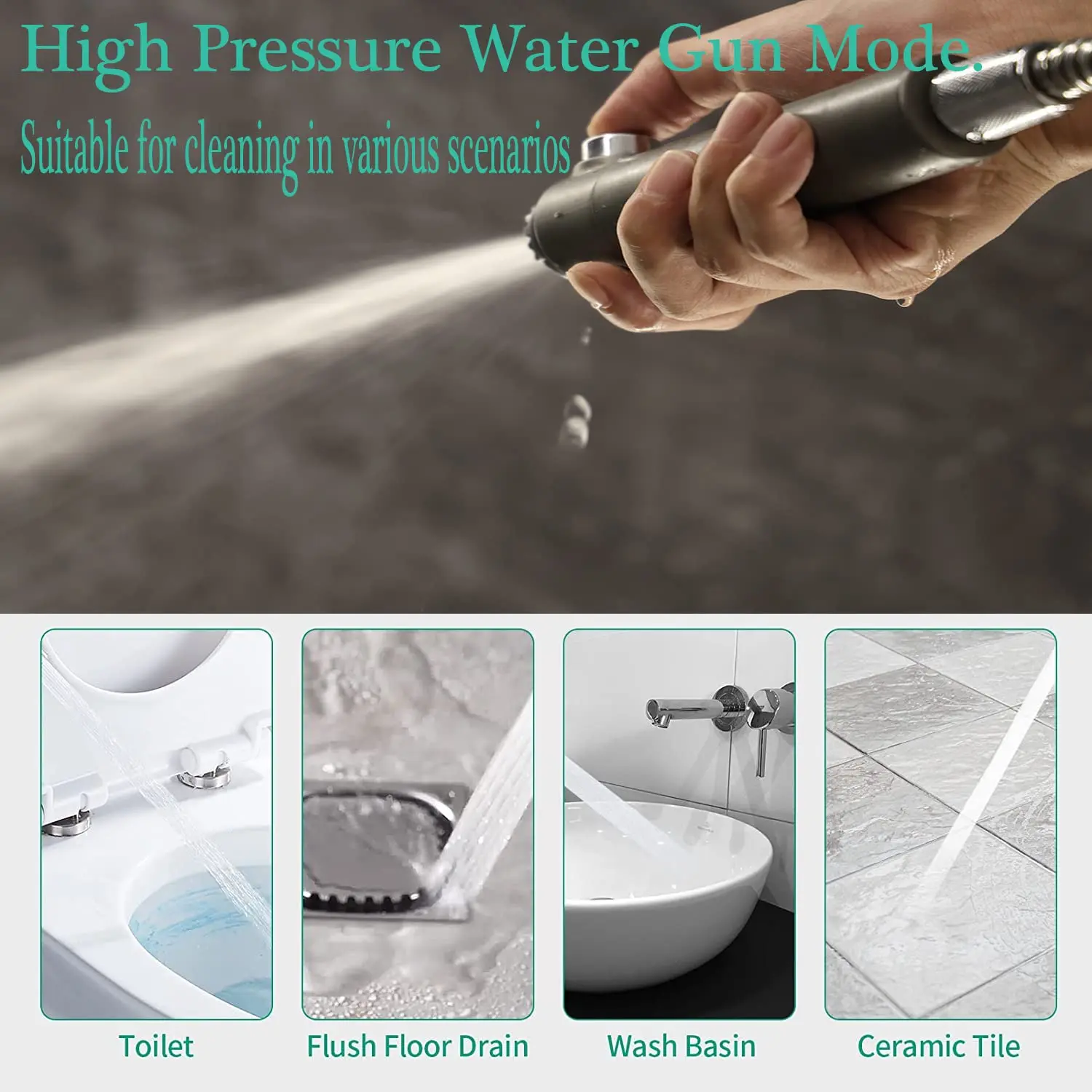 3 Modes Shower Head with Cartridge Rainfall High Pressure Adjustable Boost Filter Holder for Bathroom Accessories Sets shower head shower set
