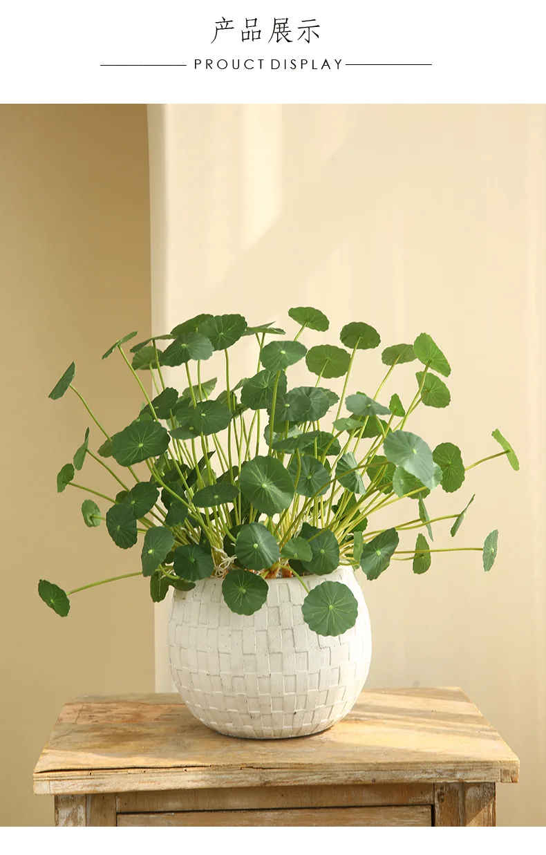 41 cm kleine Lotusblatt künstliche Blume Geldblatt Heimtextilien Hotel Wohnzimmer Schlafzimmer kreative Ornament einfache Dekoration – Detail 3