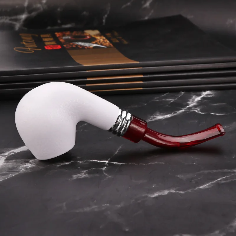 cool tobacco pipes Durable Classic White Smoking Pipe Meerschaum Durable Tobacco Cigarettes  Cigar Pipes Best Gifts for Men