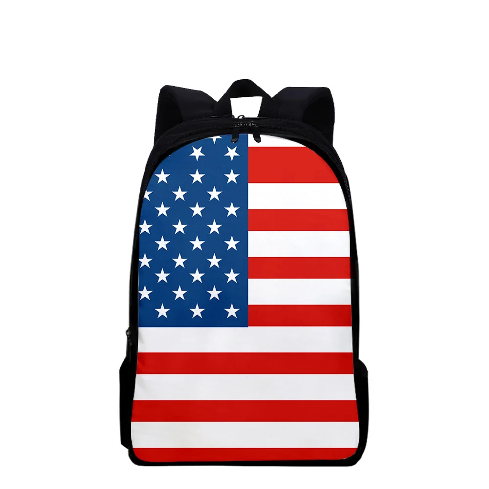 

Trendy Novelty Stars and Stripes Notebook Backpacks pupil School Bags 3D Print Oxford Waterproof Boys/Girls Laptop Backpacks