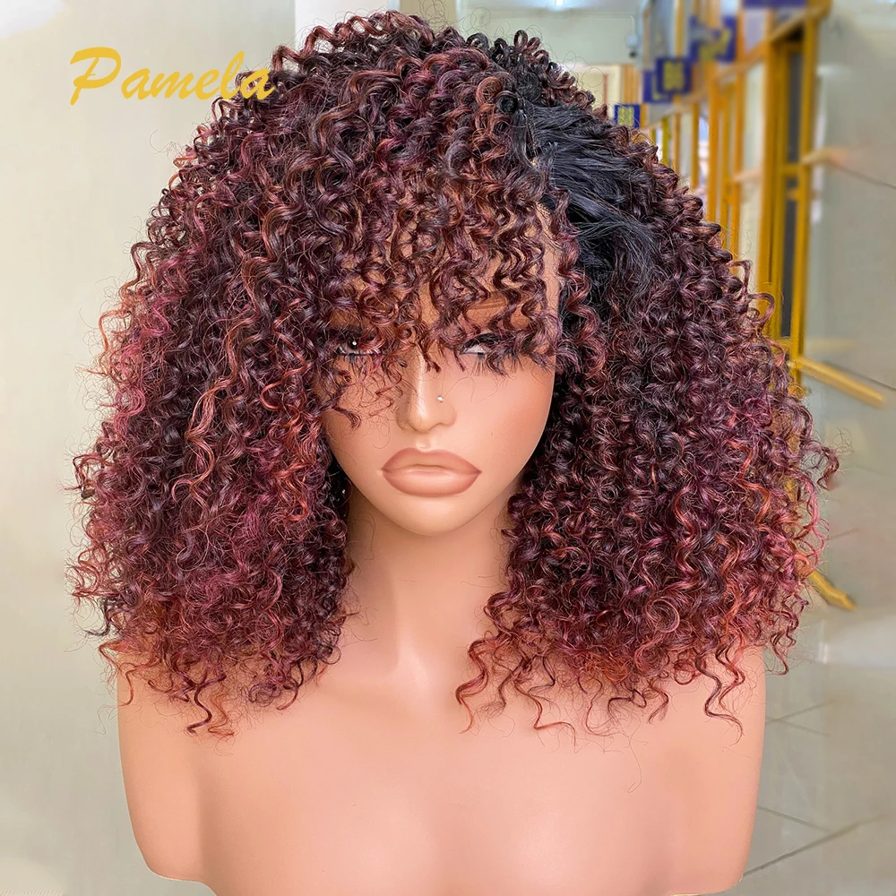 High Density 1b/30 Honey Blonde Short Curly Bob Wig Human Hair Wig 13x6 Lace Frontal Wig Preplucked 9x6 Glueless Wigs For Woman