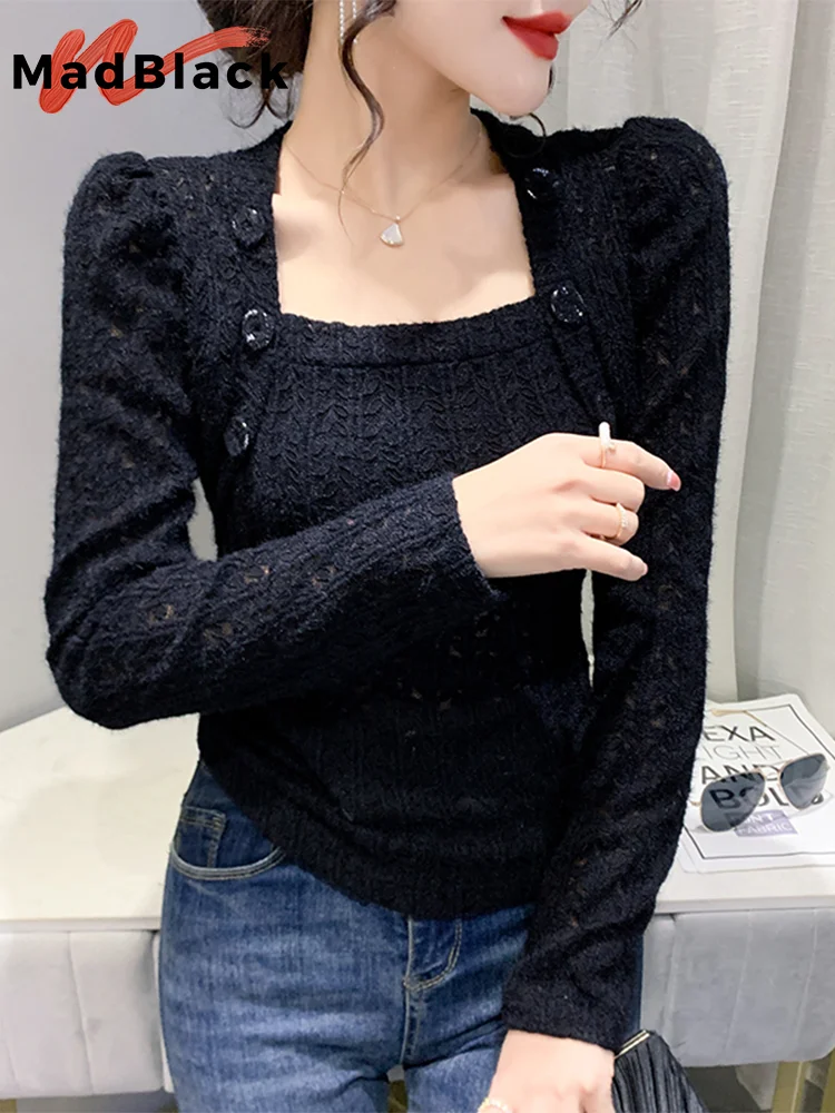 

Женская футболка с длинным рукавом, с квадратным вырезом, T39445JM