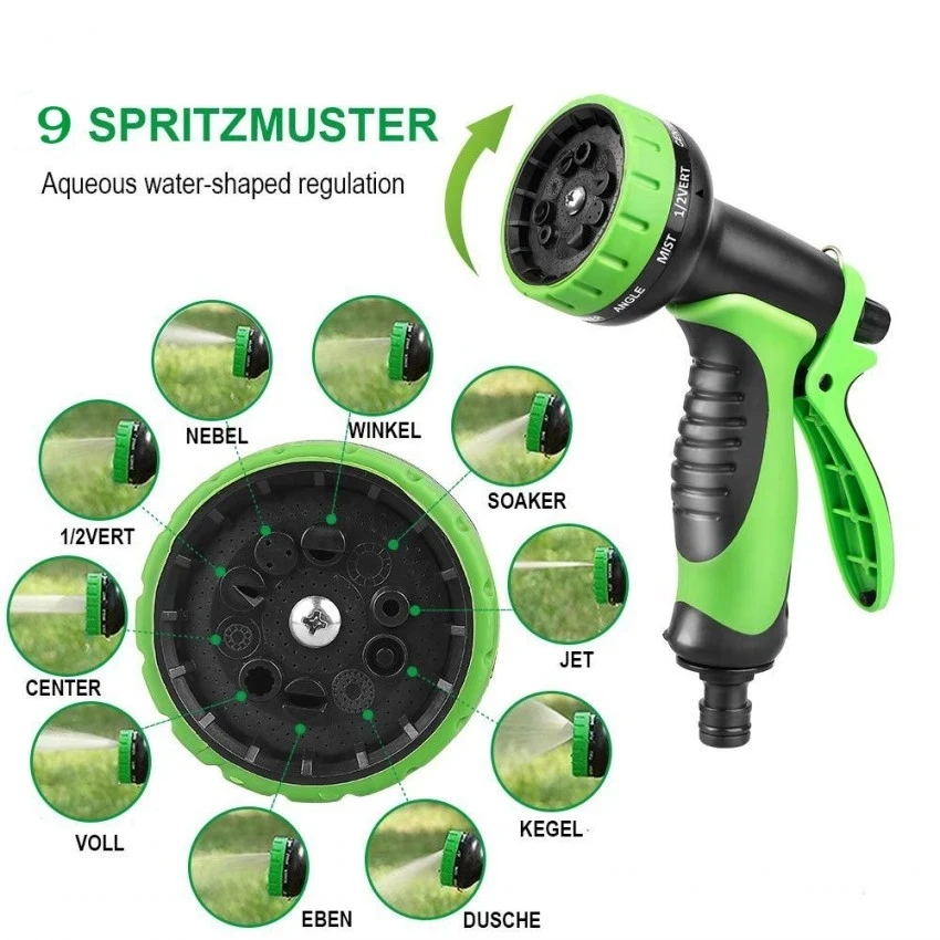 Garden Water Hose Expandable Magic Water Pipes Double Metal Connector Pvc Reel for Garden Farm Irrigation Car Wash