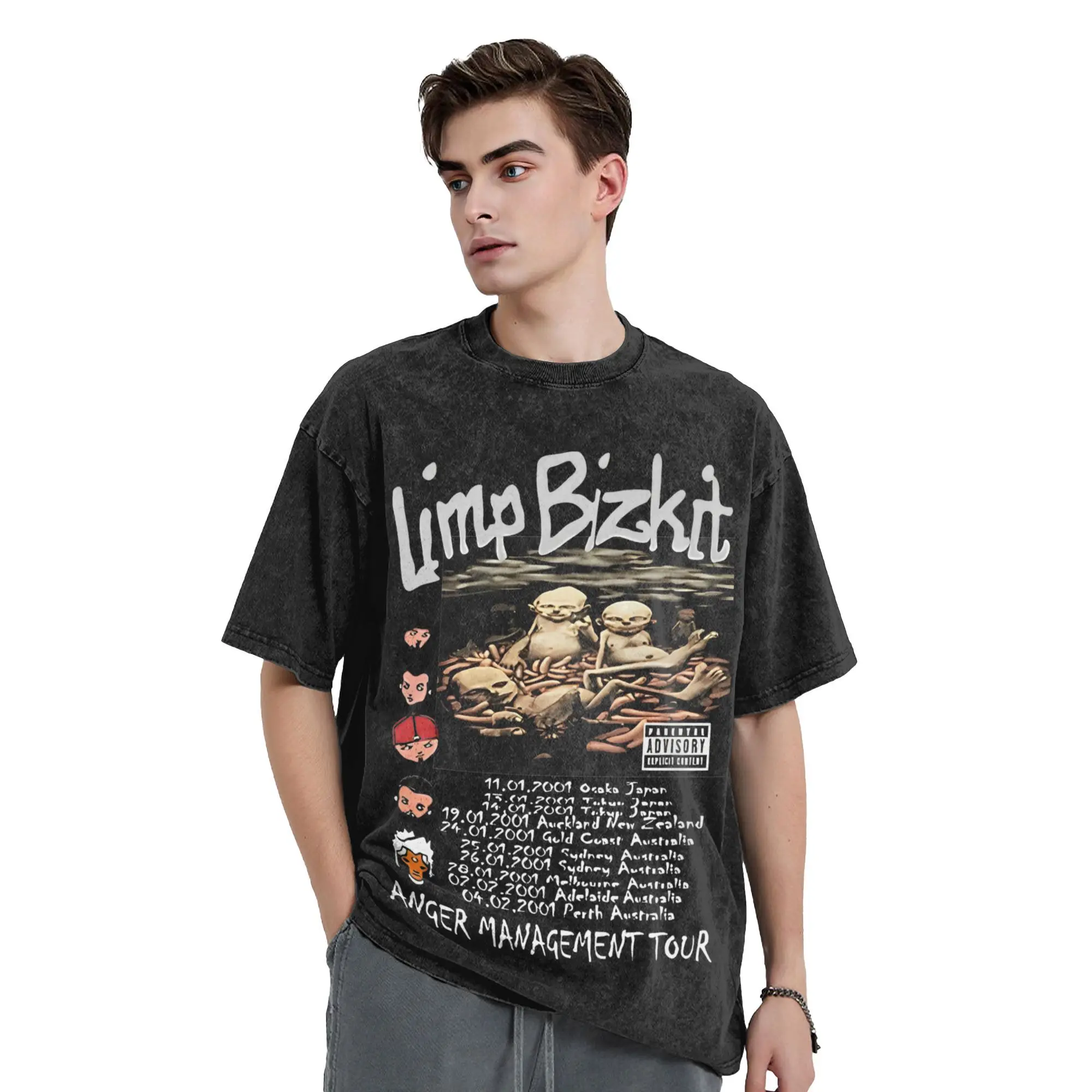 Fashion Women Men Limp Bizkit Tour 2025 Rock Band Tee Shirt Cotton