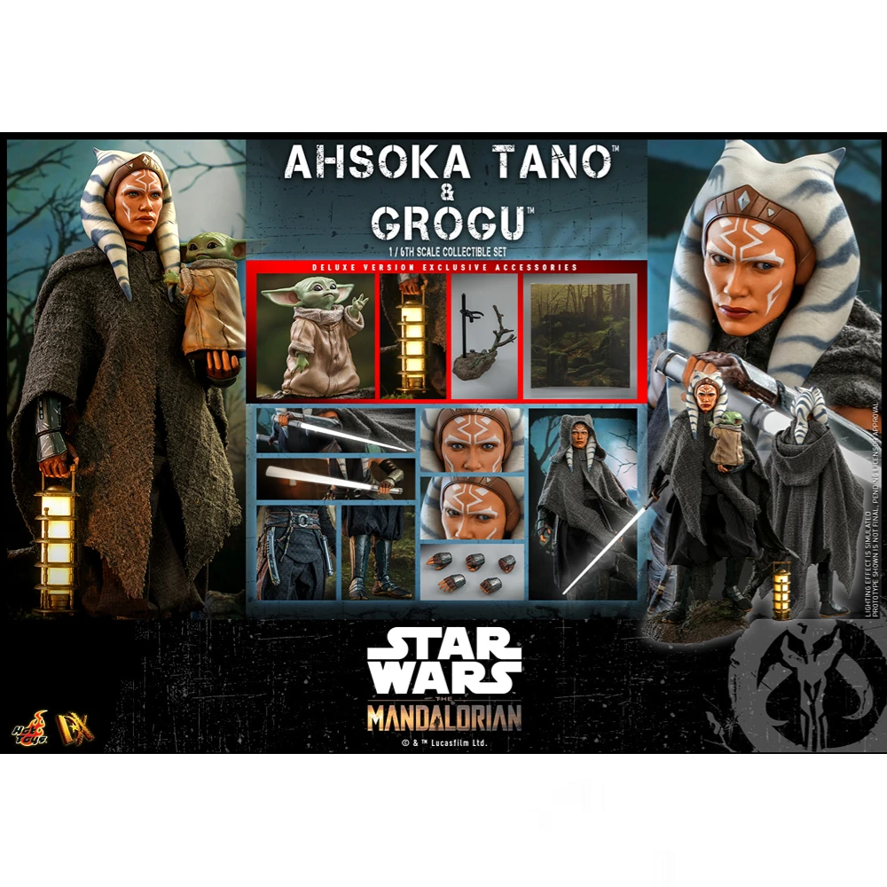 

In Stock Original Hot Toys 1/6 DX20 DX21Ahsoka Tano Grogu Star Wars Action Figure Anime Model Toys