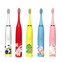 Sonic Electric Toothbrush Children’s Clean Timer Cartoon Kids With Replacement Head Ultrasonic  IPX6 Waterproof Rechargeable