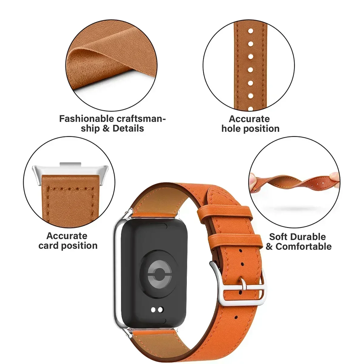 Premium Leather Loop Strap - Stylish Wristband Bracelet
