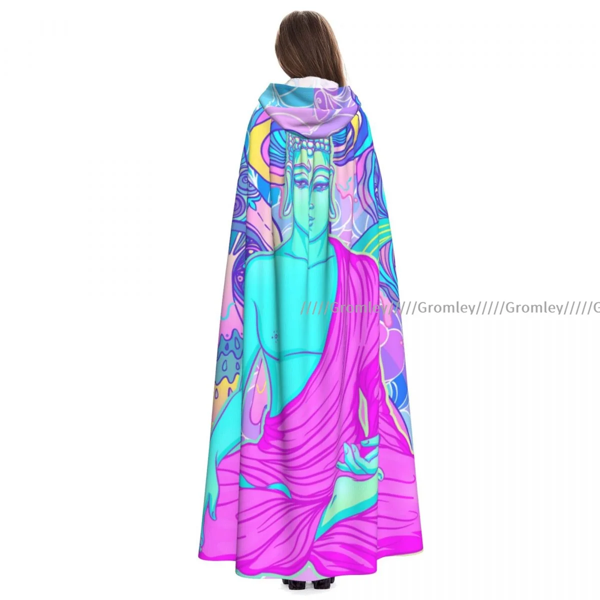 

Психоделический гриб 60s хиппи ведьма плащ с капюшоном для косплея