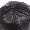2024 New Women Men Hat PU Leather Baseball Cap Visor Light Board Solid Men Hip Hop Cap Outdoor Sun Hat Adjustable Sports Caps 5