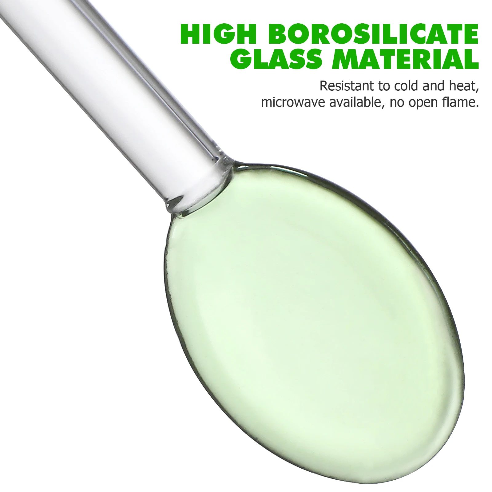 6Pcs Glass Spoon Swizzle Stick Stirring Rod Cocktail Stirrer Drinking Stirrer Bar Tools Kitchen Dining Clear Teaspoons Long