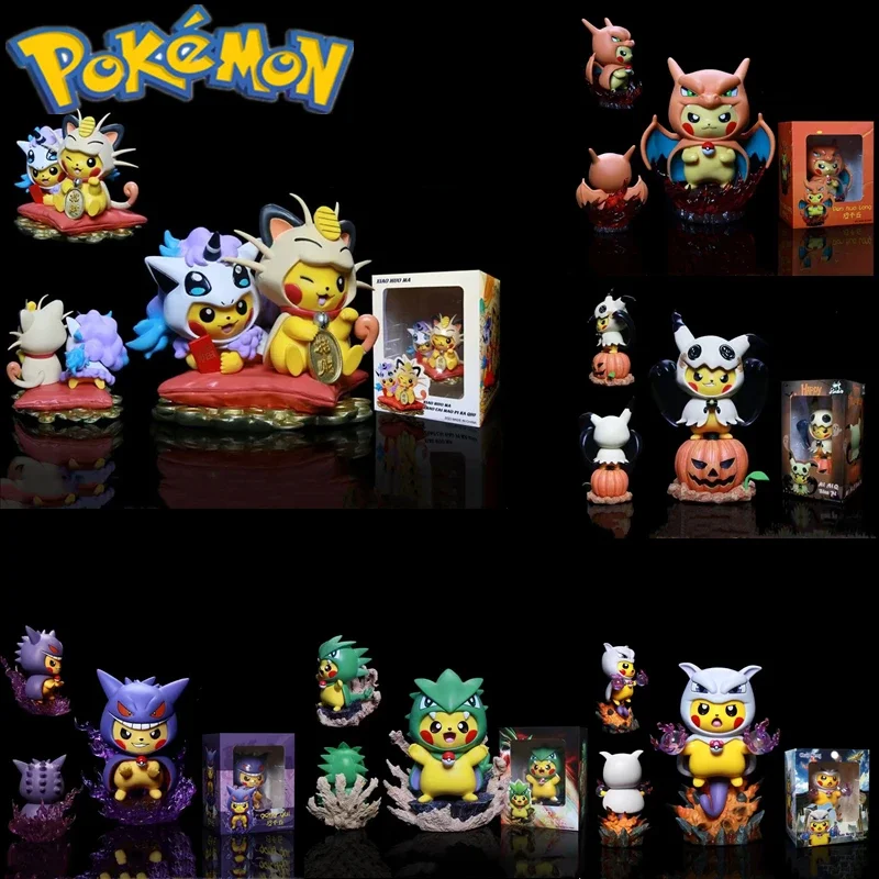 Pokemon Model Kawaii Pikachu Cos Gengar Mimikyu Pop Grappige ...