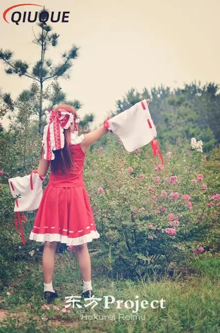 Фото Костюм для косплея из аниме «Проект Touhou», женская форма Hakurei Reimu Mikofuku, полный комплект №3