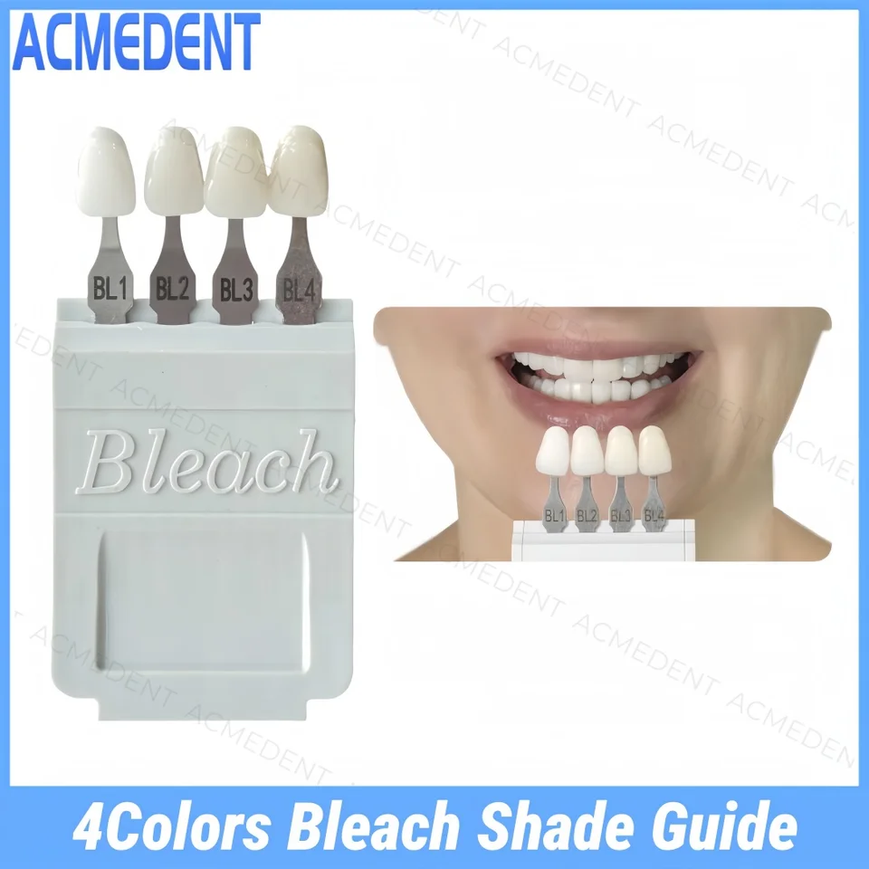 4Colors Dental Bleach Shade Guide Bleached Teeth Chart Teeth