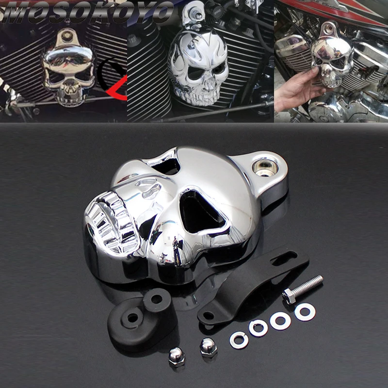 Motorcycle Modified Skull Horn Carburetor Cover For Harley