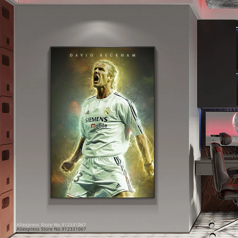 David Beckham – affiche en toile, décor de salle, cadeau | AliExpress